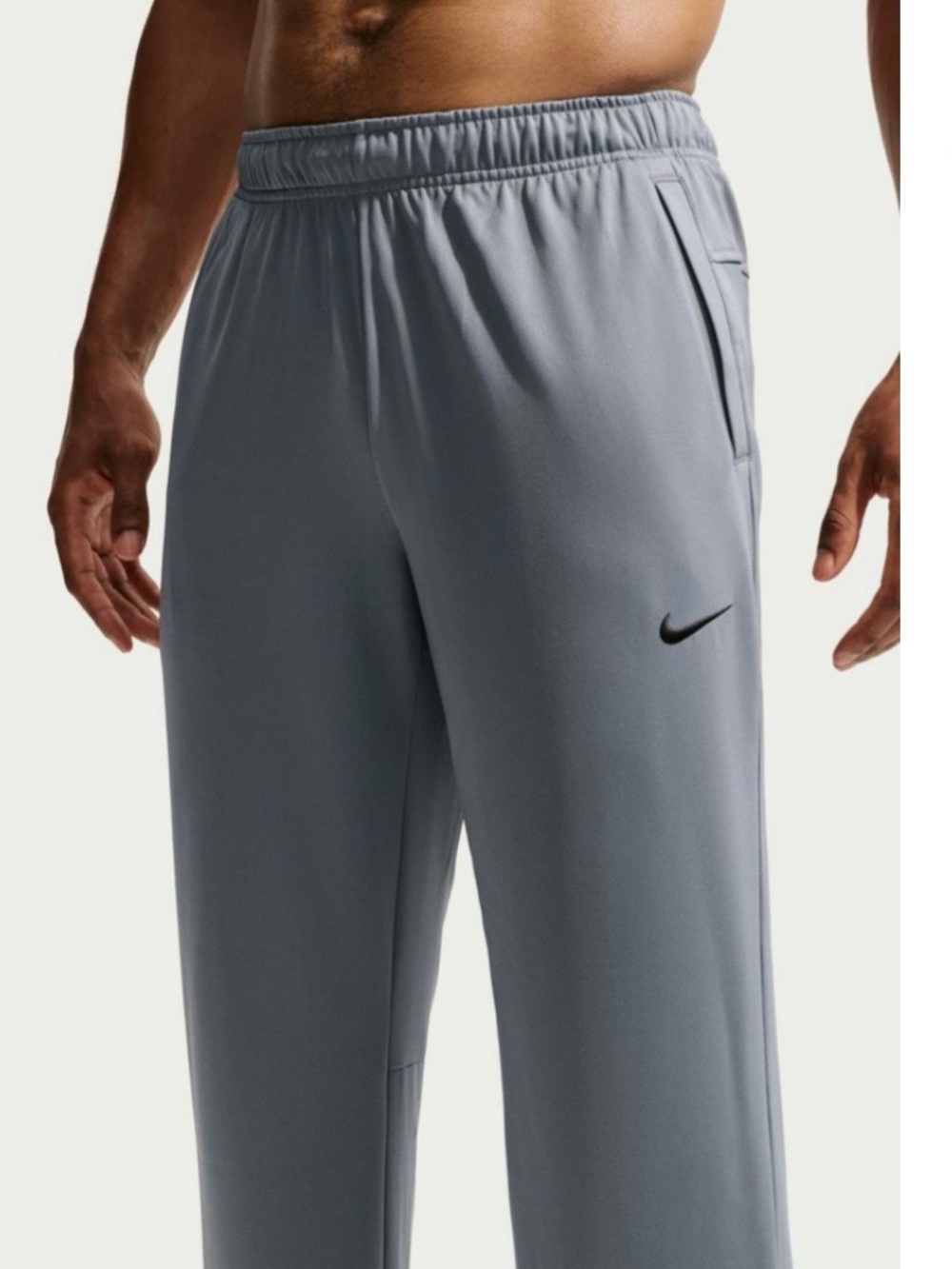 Nike Men’s Dark Gray Athletic Joggers with Black Swoosh